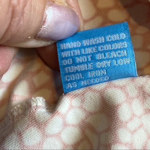 J McLaughlin V-Neck w/4 Sleeve Catalina Cloth Orange and White  Design Top S-L - Picture 5 of 8